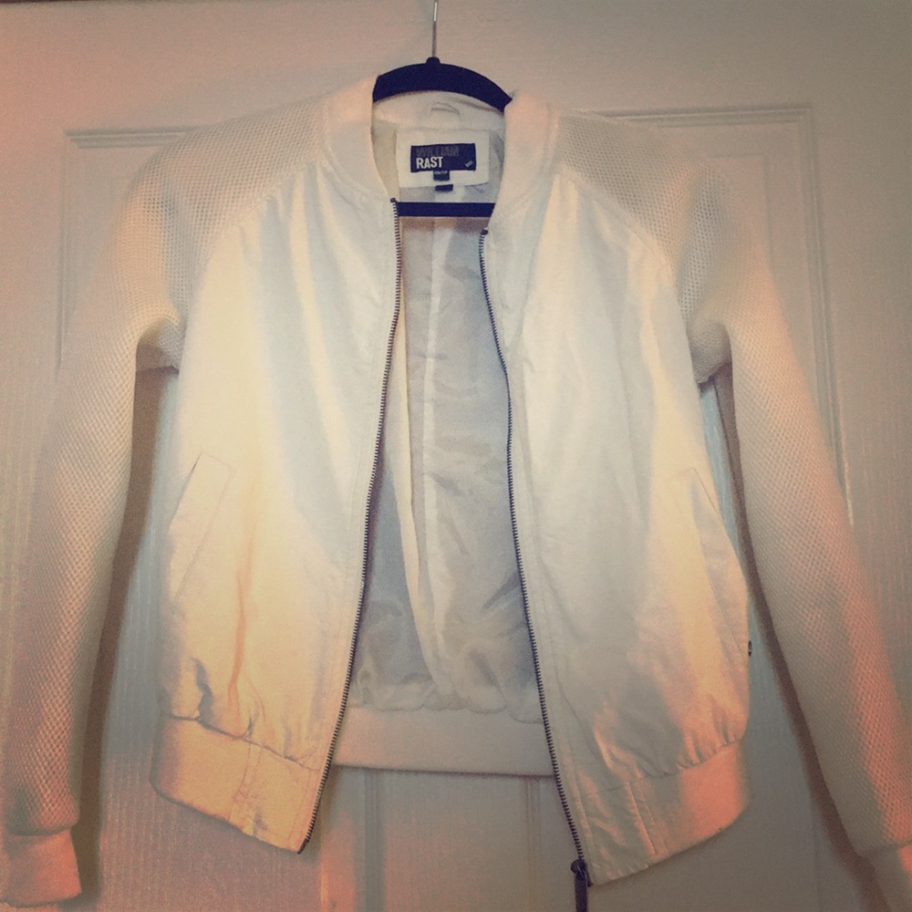 White sport bomber